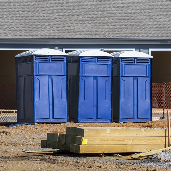 can i customize the exterior of the porta potties with my event logo or branding in Montezuma IA